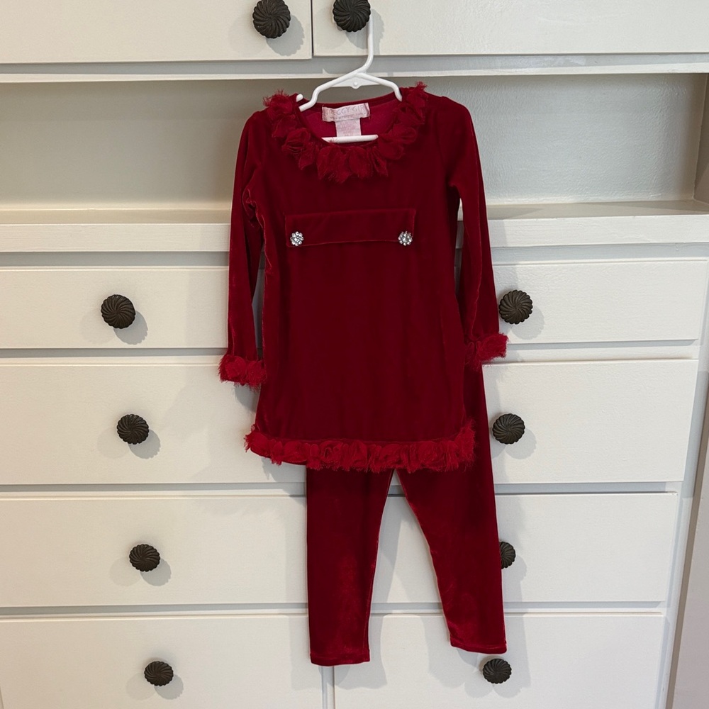 Gregg’s Girl Red Velvet Toddler Outfit 2t